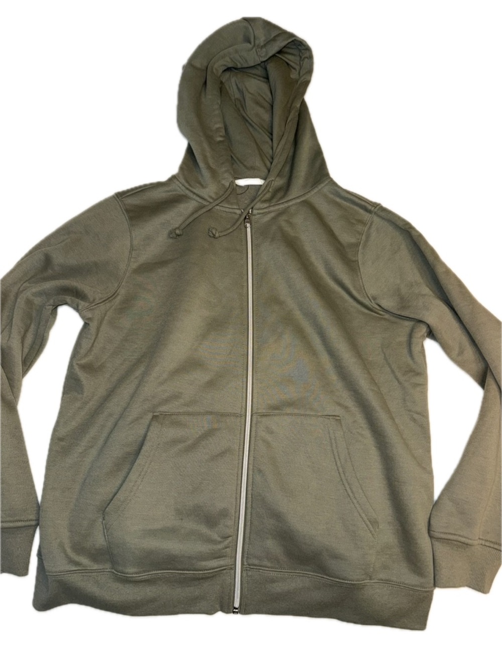 Primark Olive Green Full-Zip hoodie size large